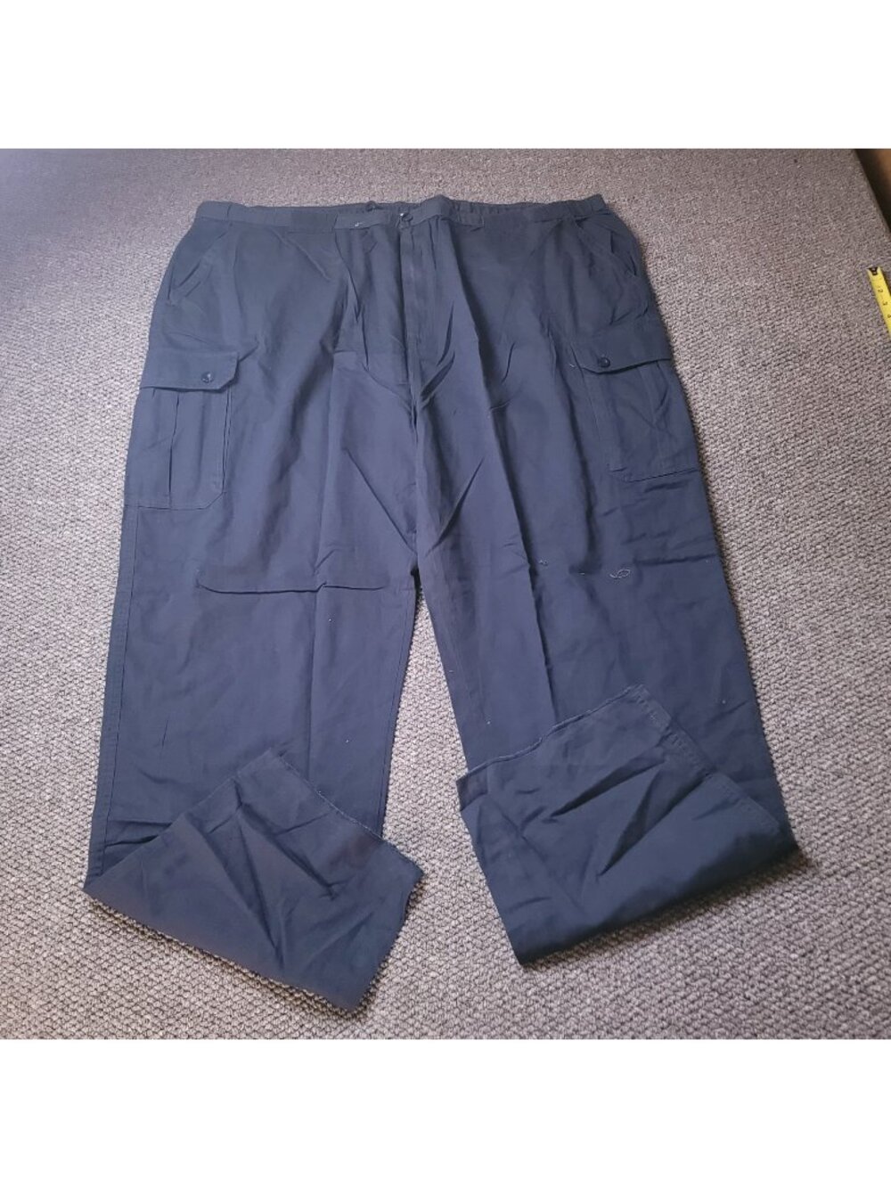 KingSize Cargo Pants Mens 4XL x38L Big Tall Khaki Elastic LL Chino y2K Blue